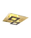 DALIA * PLAFÓN CUADRADO 24W+24W - ORO + NEGRO